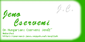 jeno cserveni business card